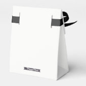 白黒シャンデリア名日付結婚式の引き出物 フェイバーボックス (裏面サイド)