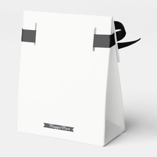 白黒シャンデリア名日付結婚式の引き出物 フェイバーボックス (裏面サイド)