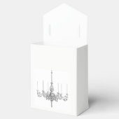 白黒シャンデリア名日付結婚式の引き出物 フェイバーボックス (オープン)