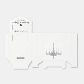 白黒シャンデリア名日付結婚式の引き出物 フェイバーボックス (折り畳みなし)