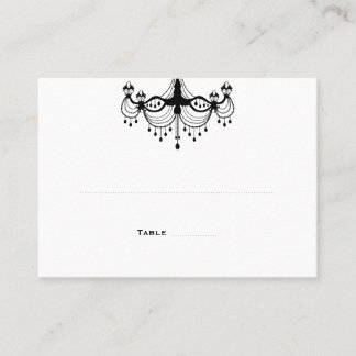 白黒シャンデリア座席表 プレイスカード