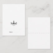 白黒シャンデリア折り畳み座席表 プレイスカード (正面/裏面)