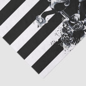 白黒シュガーストライプのスカルガール 薄葉紙 (詳細)