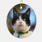 白黒ショートヘア セラミックオーナメント (左)