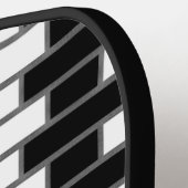 白黒シリトータータンチェック市松模様にパターン（の模様が）ある ピックルボールラケット (左詳細)