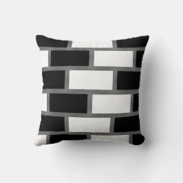 白黒シリトータータンチェック市松模様に模様 クッション