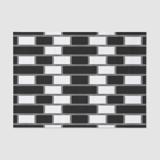 白黒シリトータータンチェック市松模様に模様 薄葉紙 (正面)