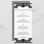 白黒シルバーアールデコフレ結婚ームのメニュー メニュー (正面/裏面)