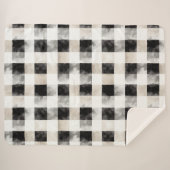 白黒シルバークリ素朴スマス シェルパブランケット (正面(横))