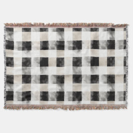白黒シルバークリ素朴スマス スローブランケット
