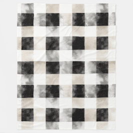 白黒シルバークリ素朴スマス フリースブランケット