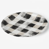 白黒シルバークリ素朴スマス ペーパープレート (アングル)