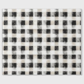 白黒シルバークリ素朴スマス ラッピングペーパー (フラット)