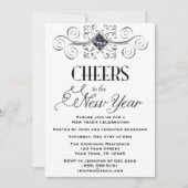 白黒シルバーグラマー大晦日パーティー 招待状 (正面)
