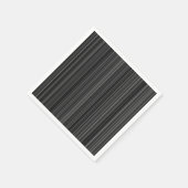 白黒シルバーグレイストライプナプキン スタンダードカクテルナプキン (角)