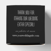 白黒シルバーフルーア結婚ズサンキューパーティー フェイバーボックス (上部)