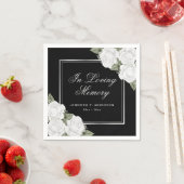 白黒シルバーフローラ追悼式 スタンダードカクテルナプキン (インサイチュ)