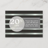 白黒シルバーラベル割引クーポン 割引カード (正面)