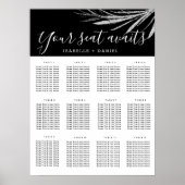 白黒シルバー結婚の座席表 ポスター (正面)