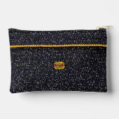 白黒シルバー金ゴールド職人クロシェプリント アクセサリーポーチ (裏面)