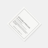 白黒シンプルおもしろいファクトをアニ結婚ライズ スタンダードカクテルナプキン (角)