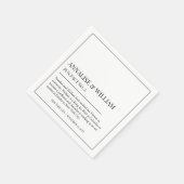 白黒シンプルおもしろいファクト2をアニ結婚ライズ スタンダードカクテルナプキン (角)