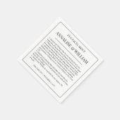 白黒シンプルおもしろい事実をアニ結婚ライズ スタンダードカクテルナプキン (角)