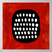 白黒シンプルとレッドポスターウォールアート ポスター (正面)