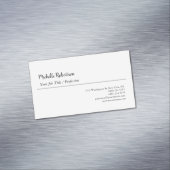 白黒シンプルなミニマリスト マグネット名刺 (インサイチュ)