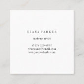 白黒シンプルな円のロゴのモノグラム スクエア名刺 (裏面)