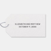 白黒シンプルのスクリプ結婚トの感謝していユー ギフトタグ (裏面横)