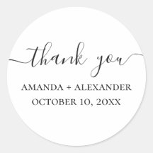 白黒シンプルのスクリプ結婚トの感謝していユー