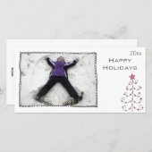 白黒シンプルのフォトカード シーズンカード (正面/裏面)