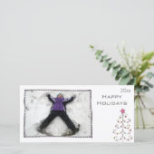 白黒シンプルのフォトカード シーズンカード (スタンド正面)