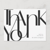 白黒シンプルの事前対応お客様に感謝 ポストカード (正面)