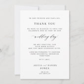 白黒シンプルの写真結婚は感謝してい君 カード (正面)