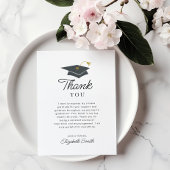 白黒シンプルの卒業サンキューカード サンキューカード