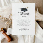 白黒シンプルの卒業サンキューカード サンキューカード