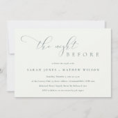 白黒シンプルの夜の招待状 サンキューカード (正面)