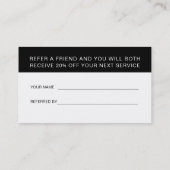 白黒シンプルのQRコード2の1つの紹介と 名刺 (裏面)