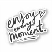 白黒シンプルやる気を起こさせる引用文 シール (正面)