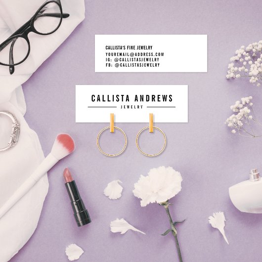 白黒シンプルイヤリング表示カード