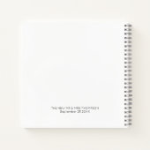 白黒シンプルウェディングデイゲストブック ノートブック (裏面)