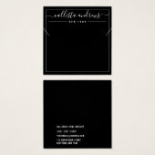 白黒シンプルキュラシブネックレスディスプレイカード (正面&裏面)