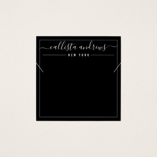 白黒シンプルキュラシブネックレスディスプレイカード (正面)