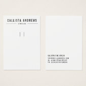 白黒シンプルキーチェーン表示カード (正面&裏面)