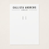 白黒シンプルキーチェーン表示カード (正面)