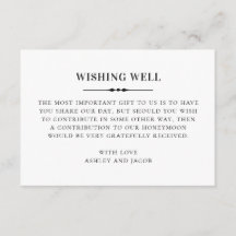 白黒シンプルクラシック結婚の願い井戸