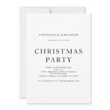 白黒シンプルクリスマスパーティー