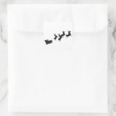 白黒シンプルクリスマス スクエアシール (バッグ)